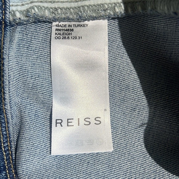 REISS Kaleigh Denim Mini Skirt Size 14 - Picture 10 of 12